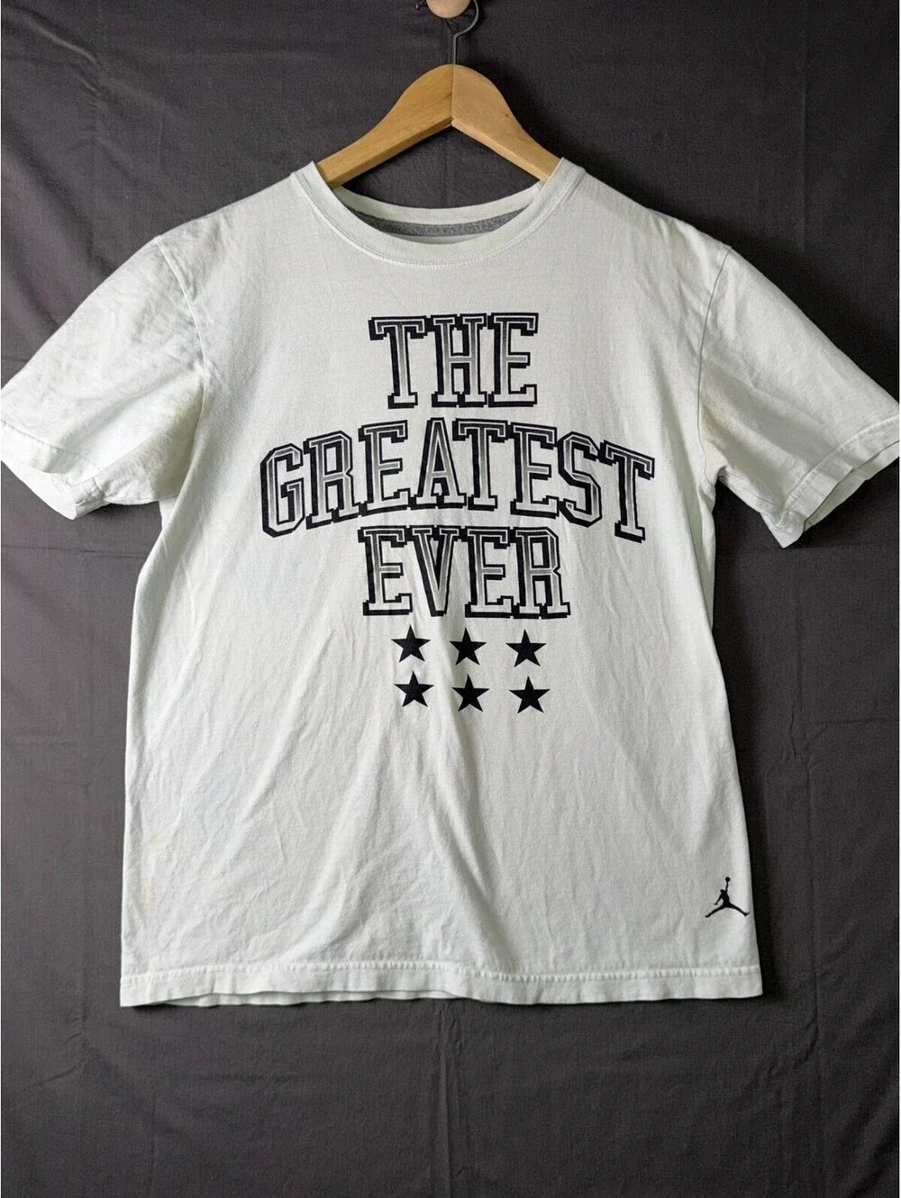 Jordan “The Greatest Ever” T‑Shirt White Men’s M Jumpman Stars Graphic Tee